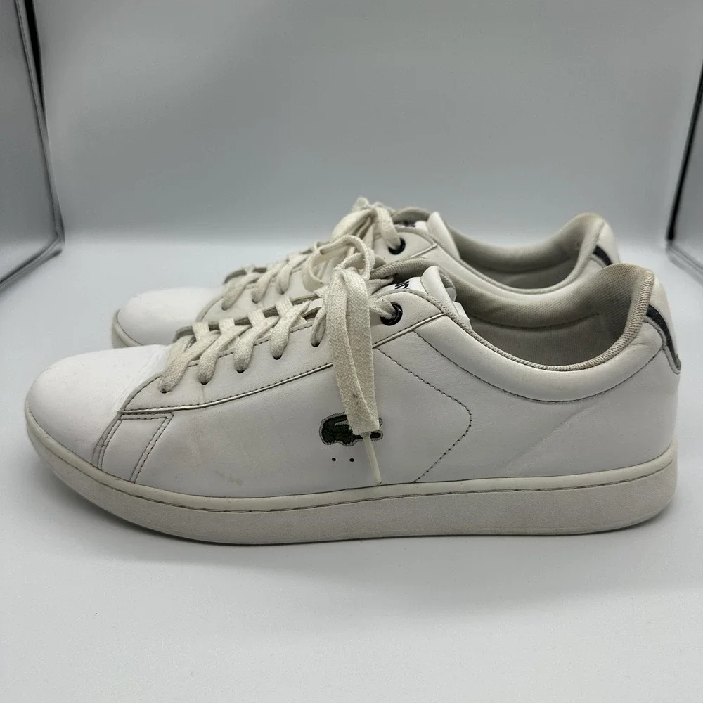 Lacoste‎ Carnaby BL 21 1 Shoes Mens Size 11.5 White Leather Sneakers Casual
